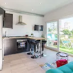 Sea View W/ 2 Rooms, Beach: 1 Minute Daire Torremolinos